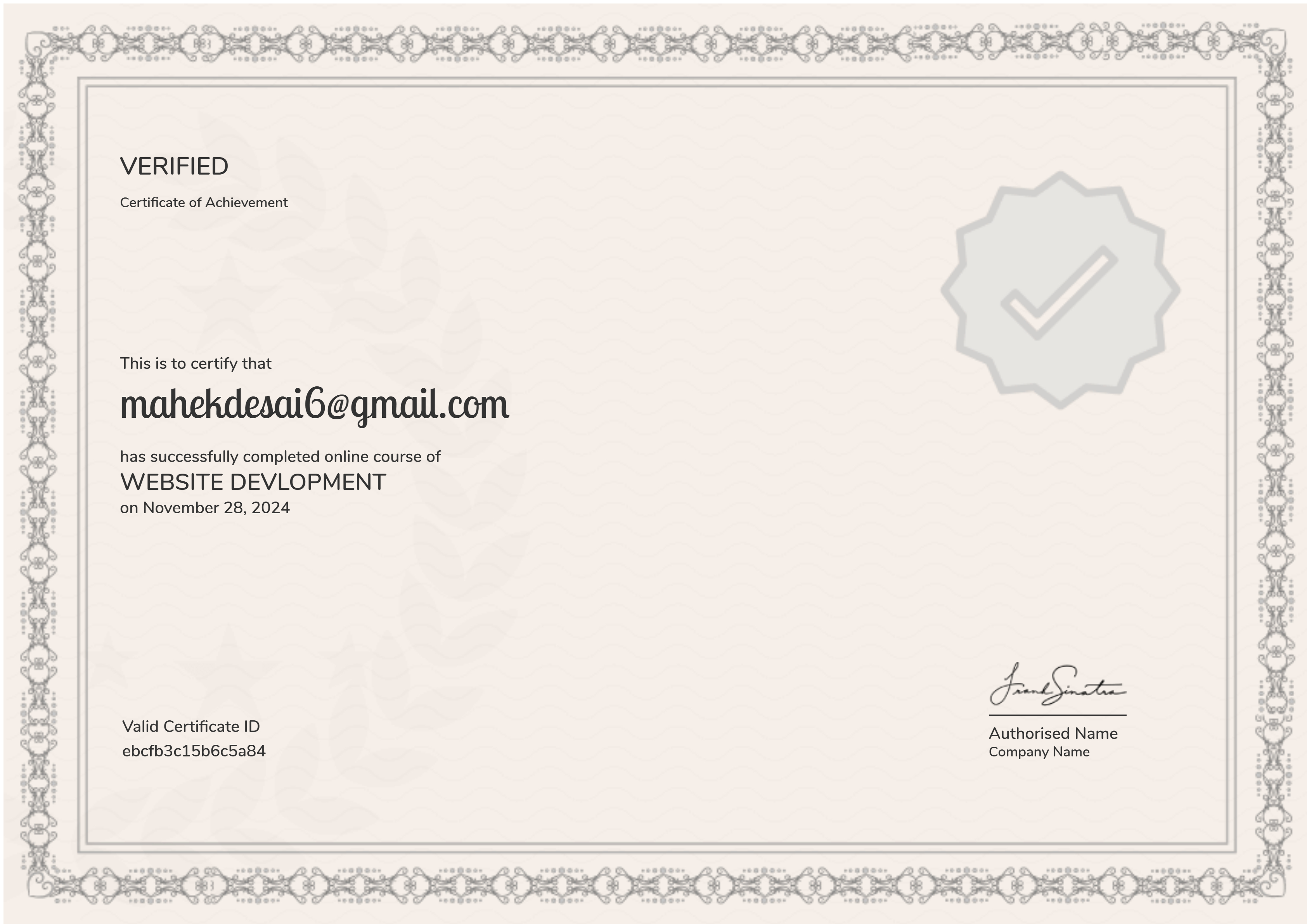 WEBSITE DEVLOPMENT